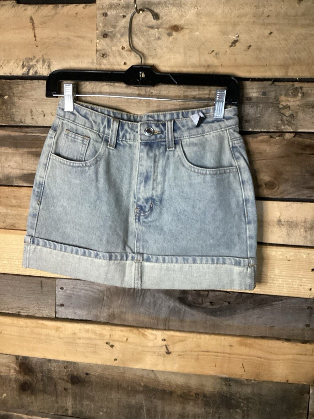Missguided Jean Denim Mini Skirt Size XS